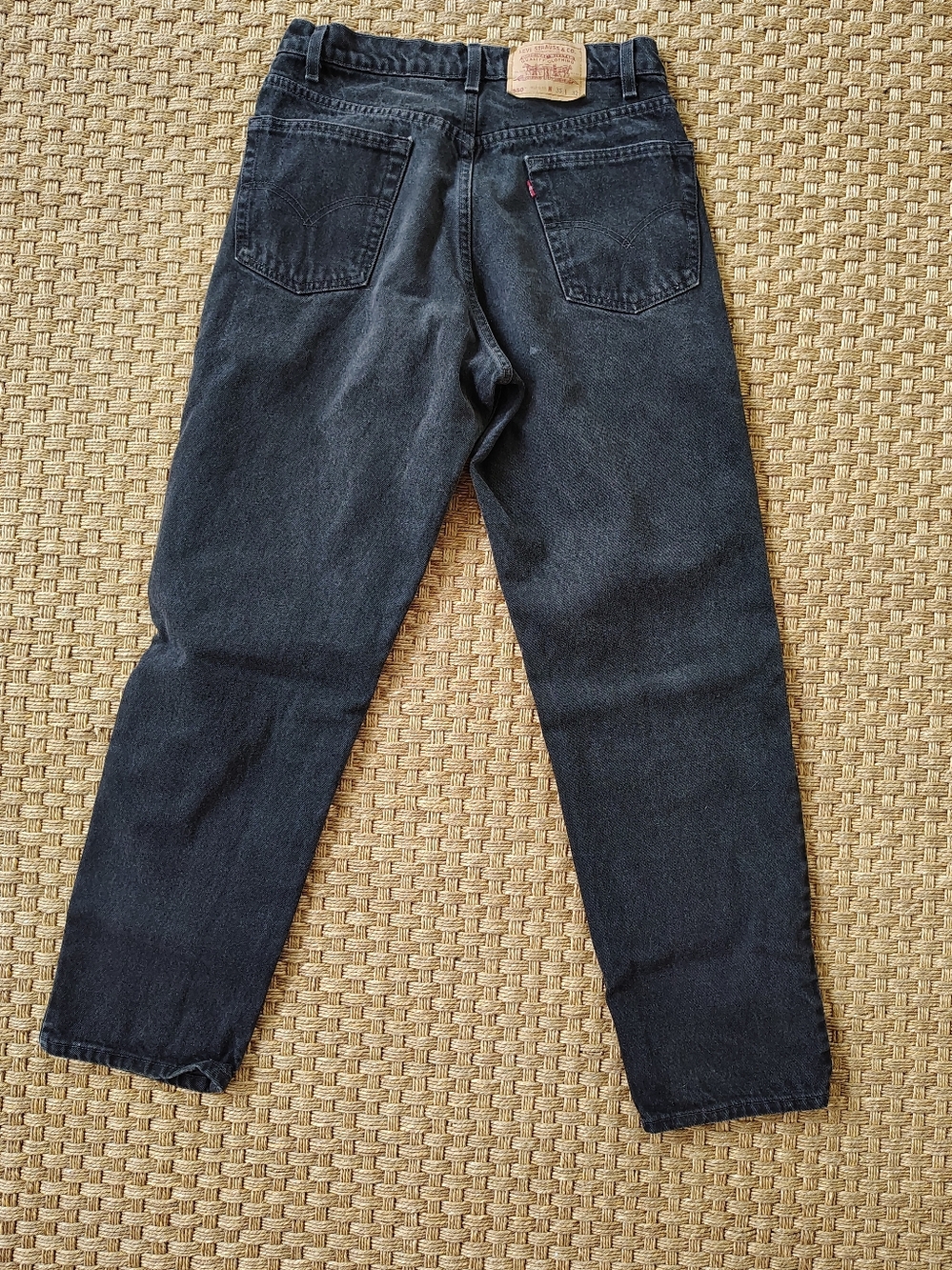 Vintage 90s Levi's 550 Black Relaxed Fit Jeans Red Tab Made in USA 34x32 - Picture 4 of 12